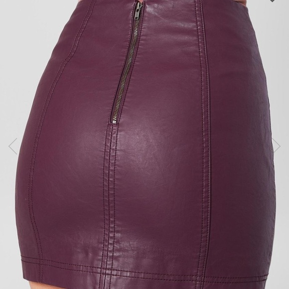Free People Leather Skirt - Picture 2 of 6